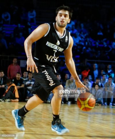 BUENOS AIRES, ARGENTINA - AUGUST 9: Facundo Campazzo of Argentina in action during a match between Argentina and Mexico as part of the second round of Hope Funds Three Nations at Tecnopolis on August 9, 2014 in Buenos Aires, Argentina. (Photo by Gabriel Rossi/LatinContent/Getty Images)